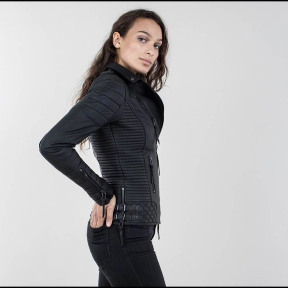 Boda Skins Kay Michaels Leather Jacket sz 0 - Picture 6 of 8